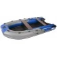 Надувная 3-х местная ПВХ лодка Пилот M-330 НДНД (серый/синий)