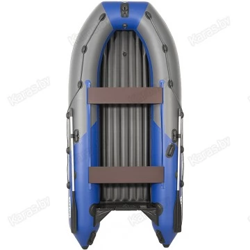 Надувная 3-х местная ПВХ лодка Пилот M-330 НДНД (серый/синий)