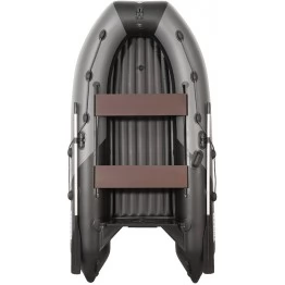 Надувная 4-х местная ПВХ лодка Пилот M-360 НДНД (серый/черный)