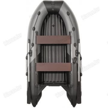 Надувная 4-х местная ПВХ лодка Пилот M-360 НДНД (серый/черный)