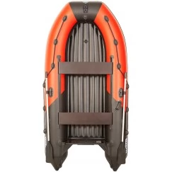 Надувная 4-местная ПВХ лодка Пилот M-340 НДНД (красный/черный)