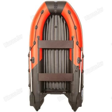 Надувная 4-местная ПВХ лодка Пилот M-340 НДНД (красный/черный)