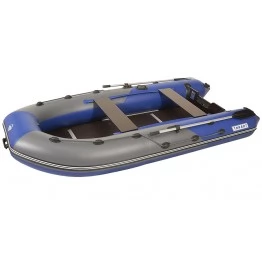 Надувная 3-х местная ПВХ лодка Пилот M-330 (серо-синяя)