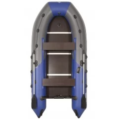 Надувная 3-х местная ПВХ лодка Пилот M-330 (серо-синяя)