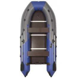 Надувная 3-х местная ПВХ лодка Пилот M-330 (серо-синяя)