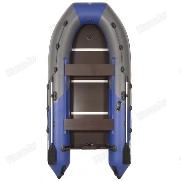 Надувная 3-х местная ПВХ лодка Пилот M-330 (серо-синяя)
