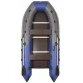 Надувная 3-х местная ПВХ лодка Пилот M-330 (серо-синяя)