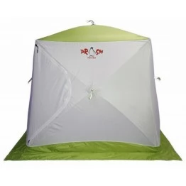 Походная баня Пингвин Призма Премиум (2.15х2.15х2.1м, бело-зеленая)