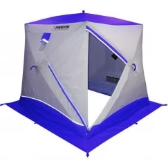 Палатка зимняя Пингвин Призма Brand New двухслойная (2.0х2.0х1.85м, бело-синяя)