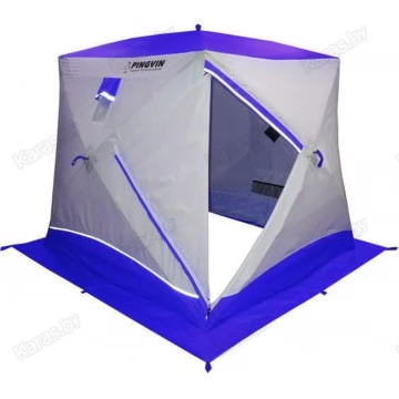 Палатка зимняя Пингвин Призма Brand New двухслойная (2.0х2.0х1.85м, бело-синяя)