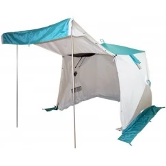 Всесезонная палатка Пингвин Призма Шелтерс двухслойная (1.85х1.85х1.75 м, бело-синяя)