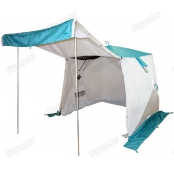 Всесезонная палатка Пингвин Призма Шелтерс двухслойная (1.85х1.85х1.75 м, бело-синяя)