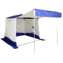 Всесезонная палатка Пингвин Призма Шелтерс Премиум (2.15х2.15х2.0 м, бело-синяя)