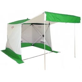 Всесезонная палатка Пингвин Призма Шелтерс Премиум (2.15х2.15х2.0 м, бело-зеленая)