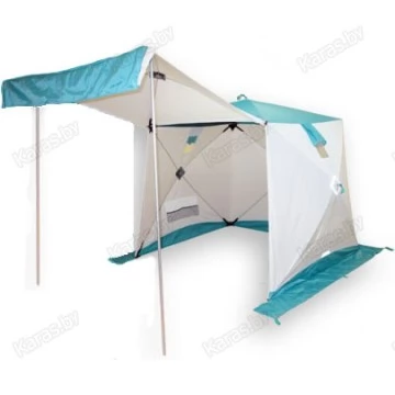 Всесезонная палатка Пингвин Призма Шелтерс (1.85х1.85х1.75 м, бело-синяя)