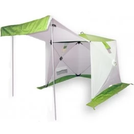 Всесезонная палатка Пингвин Призма Шелтерс (1.85х1.85х1.75 м, бело-зеленая)