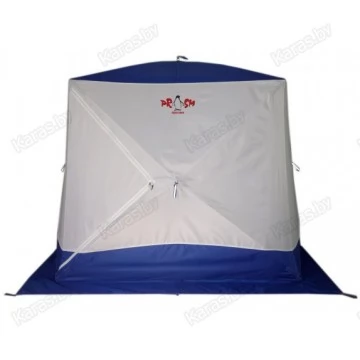 Палатка зимняя Пингвин Призма Премиум (2.15х2.15х2.0м, бело-синяя)