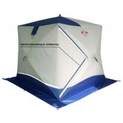 Палатка зимняя Пингвин Призма Премиум двухслойная (2.15х2.15х2.0м, бело-синяя)