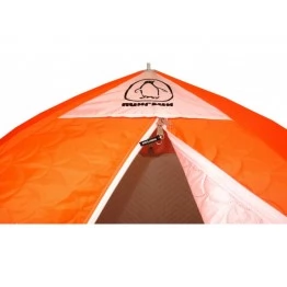 Палатка зимняя Пингвин 2 Термолайт Люкс трехслойная (2.1х2.1х1.4м, бело-оранжевый)