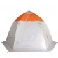Палатка зимняя Пингвин 3.5 Люкс двухслойная (2.7х2.7х1.65м, бело-оранжевая)