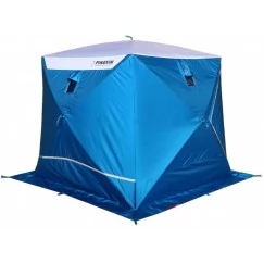 Палатка зимняя Пингвин Призма Премиум Strong двухслойная (2.25х2.15х2.0м, бело-синяя)