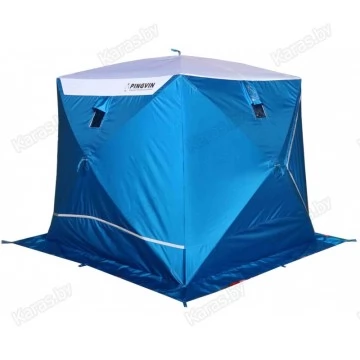 Палатка зимняя Пингвин Призма Премиум Strong двухслойная (2.25х2.15х2.0м, бело-синяя)