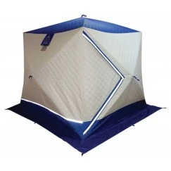 Палатка зимняя Пингвин Призма Термолайт трехслойная (1.85х1.85х1.75м, композит, бело-синяя)