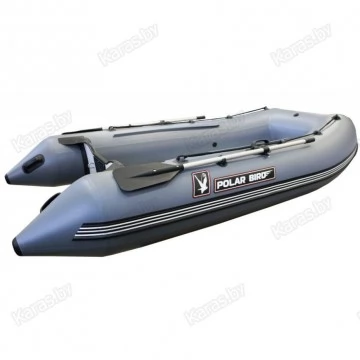 Надувная 4-местная ПВХ лодка Polar Bird Merlin PB-320M (серая)