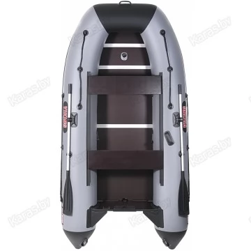 Надувная 5-местная ПВХ лодка Посейдон Викинг VN-340 (серо-черный)