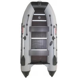 Надувная 5-местная ПВХ лодка Посейдон Викинг VN-360 PRO (серо-черный)