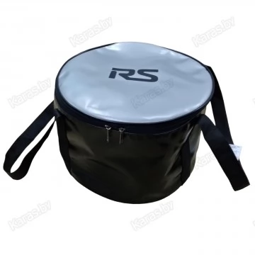 Мягкое ведро для прикормки RS 10 л (ПВХ, серо-черное)