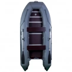 Надувная 3-местная ПВХ лодка RiverBoats RB-300 (серая, киль)
