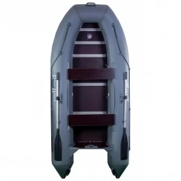 Надувная 2-местная ПВХ лодка RiverBoats RB-280 (серая, киль)