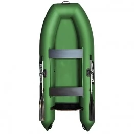 Надувная 2-местная ПВХ лодка RiverBoats RB-280 супер лайт П (зеленая)