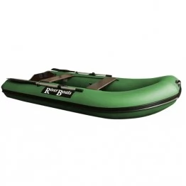 Надувная 2-местная ПВХ лодка RiverBoats RB-280 супер лайт П (зеленая)