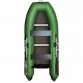 Надувная 2-местная ПВХ лодка RiverBoats RB-280 супер лайт П (сборный пайол, зеленая)