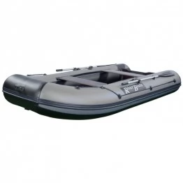 Надувная 4-местная ПВХ лодка RiverBoats RB-330 (серо-черная)