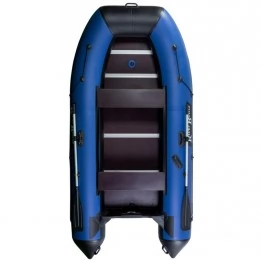 Надувная 4-местная ПВХ лодка RiverBoats RB-330 (сине-черная)