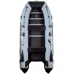 Надувная 7-местная ПВХ лодка RiverBoats RB-390 (серо-черная)