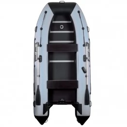 Надувная 7-местная ПВХ лодка RiverBoats RB-390 (серо-черная)