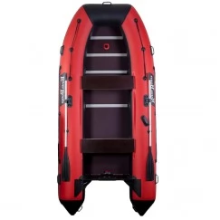 Надувная 5-местная ПВХ лодка RiverBoats RB-370 (красно-черная)