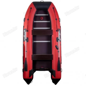 Надувная 5-местная ПВХ лодка RiverBoats RB-370 (красно-черная)