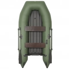 Надувная 3-х местная ПВХ лодка Румб 325 НДНД (надувное дно, зеленый)