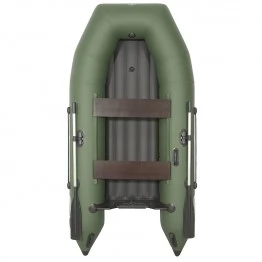 Надувная 2-х местная ПВХ лодка Румб 285 НДНД (надувное дно, зеленый)