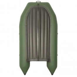 Надувная 2-х местная ПВХ лодка Румб 285 НДНД (надувное дно, зеленый)