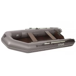 Надувная 3-х местная ПВХ лодка Румб 320 (жесткая слань, серая)