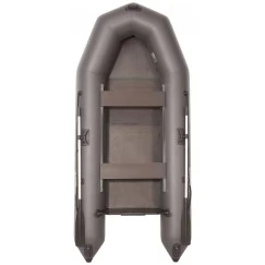 Надувная 3-х местная ПВХ лодка Румб 320 (жесткая слань, серая)