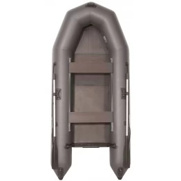 Надувная 3-х местная ПВХ лодка Румб 320 (жесткая слань, серая)