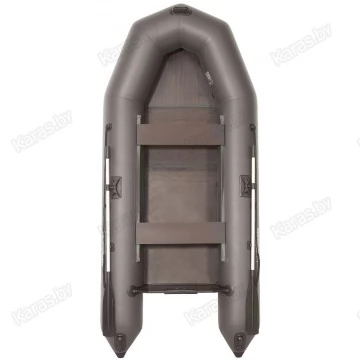 Надувная 3-х местная ПВХ лодка Румб 320 (жесткая слань, серая)