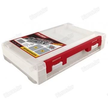 Коробка для приманок двусторонняя Ruzza (195х130х40 мм), 3 перегородки + 15 перемычек